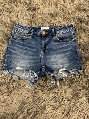 Dear John Blue Distressed Frayed Hem GiGiJean Shorts